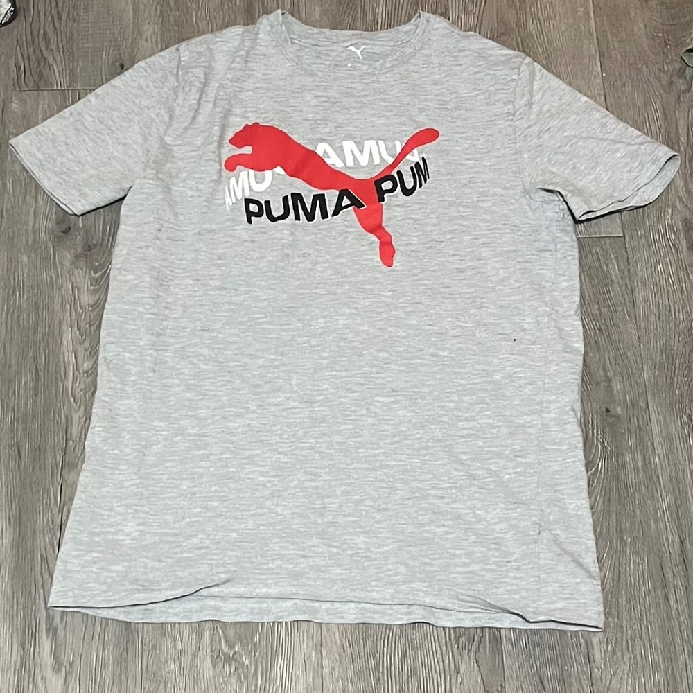 Puma classic logo boys t-shirt. Gray XL